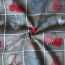 Cotton Xmas Heart 5ft Window Curtains Pack Of 2 freeshipping - Airwill