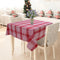 Cotton Track Dobby Red 6 Seater Table Cloths Pack Of 1