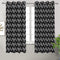 Cotton Black Zig-Zag 7ft Door Curtains Pack Of 2