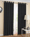 Cotton Black Heart 7ft Door Curtains Pack Of 2