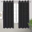 Cotton Black Heart 7ft Door Curtains Pack Of 2