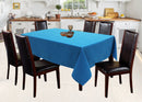 Cotton Solid Turquoise Blue 4 Seater Table Cloths Pack Of 1
