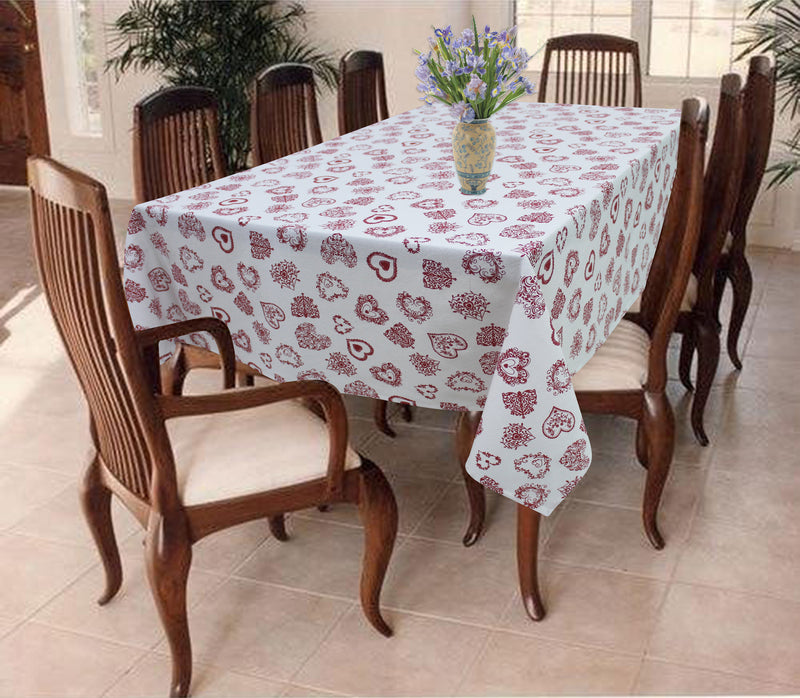Cotton Red Heart 2 Seater Table Cloths Pack Of 1