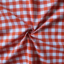 Cotton Gingham Check Orange 8 Seater Table Cloths Pack Of 1 freeshipping - Airwill