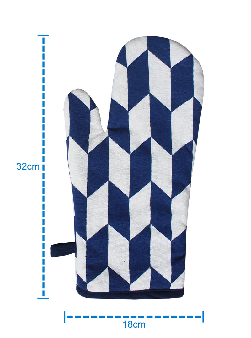 Cotton Classic Diamond Royal Blue Oven Gloves Pack Of 2 freeshipping - Airwill