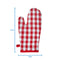 Cotton Gingham Check Red Oven Gloves Pack Of 2 freeshipping - Airwill