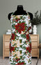 Cotton Maroon Flower Free Size Apron Pack Of 1 freeshipping - Airwill