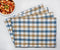 Cotton Lanfranki Blue Check Table Placemats Pack Of 4 freeshipping - Airwill
