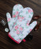 Cotton Small Pink Rose Oven Gloves Pack Of 2 freeshipping - Airwill