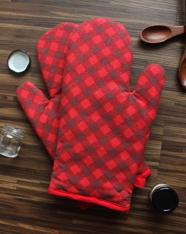 Cotton Buffalo Cross Oven Gloves Pack Of 2 freeshipping - Airwill