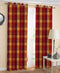 Cotton Dobby Red 7ft Door Curtains Pack Of 2 freeshipping - Airwill