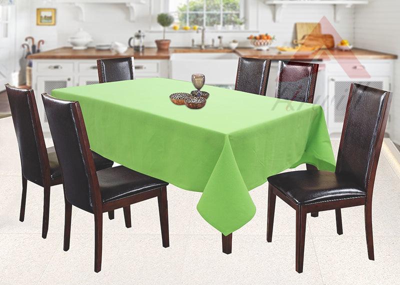 Cotton Solid Apple Green 6 Seater Table Cloths Pack Of 1 freeshipping - Airwill