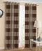 Cotton 4 Way Dobby Brown 7ft Door Curtains Pack Of 2