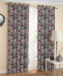 Cotton Xmas Heart 7ft Door Curtains Pack Of 2 freeshipping - Airwill