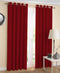 Cotton Solid Cherry Red Long 9ft Door Curtains Pack Of 2 freeshipping - Airwill