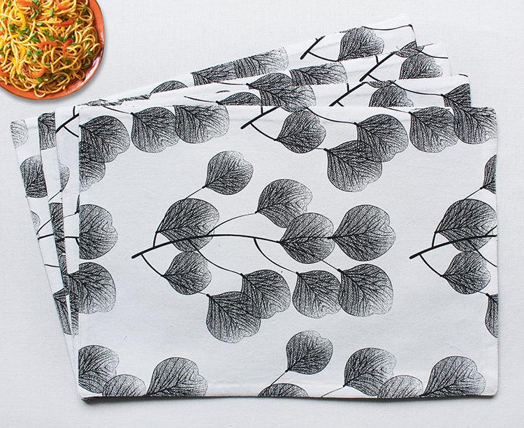 Cotton Root Leaf Table Placemats Pack Of 4 freeshipping - Airwill