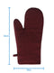 Cotton Solid Maroon Oven Gloves Pack Of 2 freeshipping - Airwill
