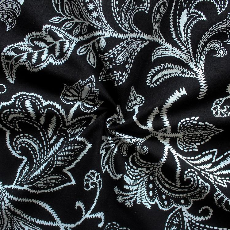 Cotton Black Flower Oven Gloves Pack Of 2 freeshipping - Airwill