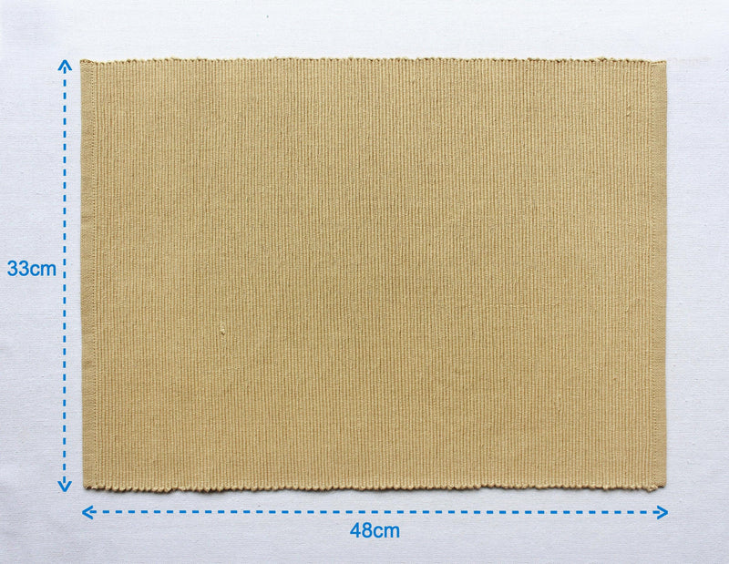 Cotton Solid Beige Table Placemats Pack Of 4 freeshipping - Airwill