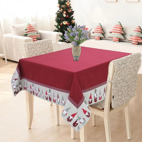 Cotton Gnomo Border 2 Seater Table Cloths Pack Of 1 freeshipping - Airwill